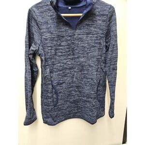 Pullover For Women With Quarter Pocket Blue Small